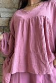 Suri Cushion Cotton Artist Smock Indian Pink 